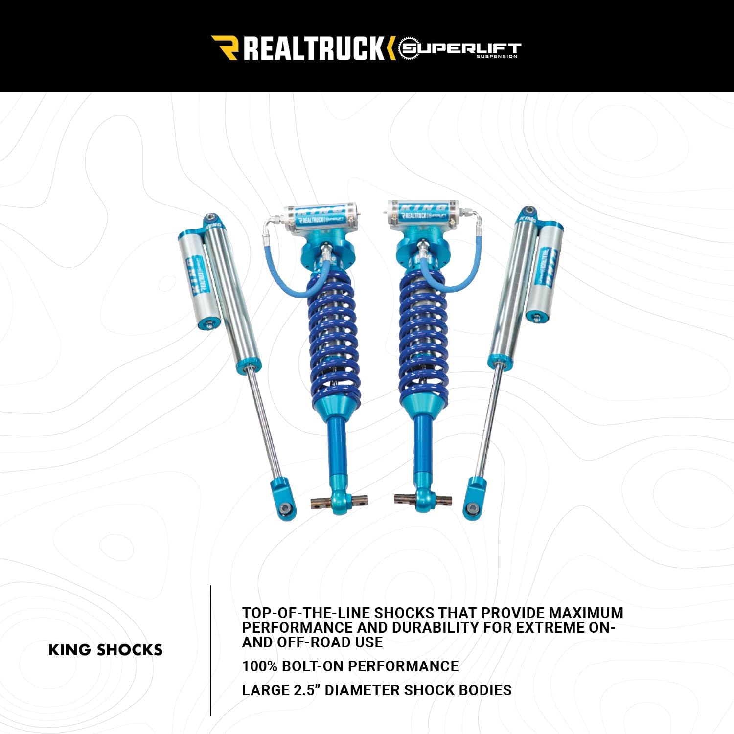 RealTruck SUPERLIFT SUSPENSION 4" Lift Kit for Ford F-250/F-350 | Complete Lift Kit with King 2.0 Coilovers and Replacement Radius Arms | K165KG | Fits 2017-2022 Ford F-250 / F-350 4WD