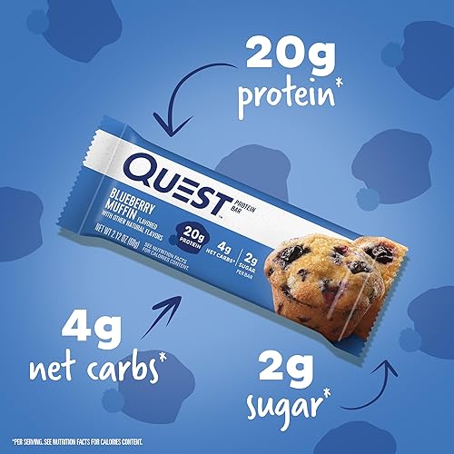 Vista 147 de Quest Nutrition - Alto contenido en proteínas, bajo en carbohidratos, sin gluten, apto para ceto, 12