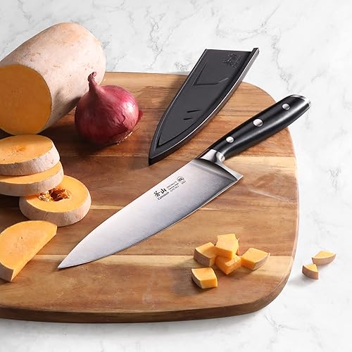 Miniatura 6 de Cangshan ALPS Series 502735 - Cuchillo de chef forjado de acero alemán de 8 pulgadas con funda color negro