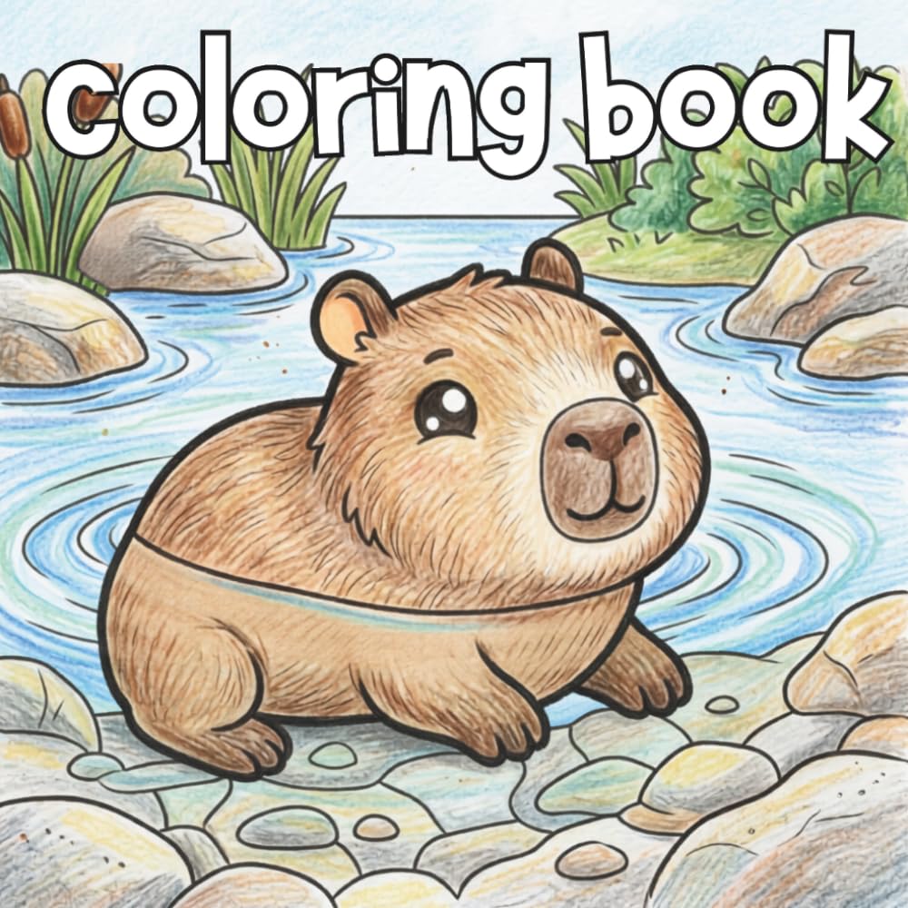 Capy & Chill: A Cute Capybara Coloring Book for All Ages