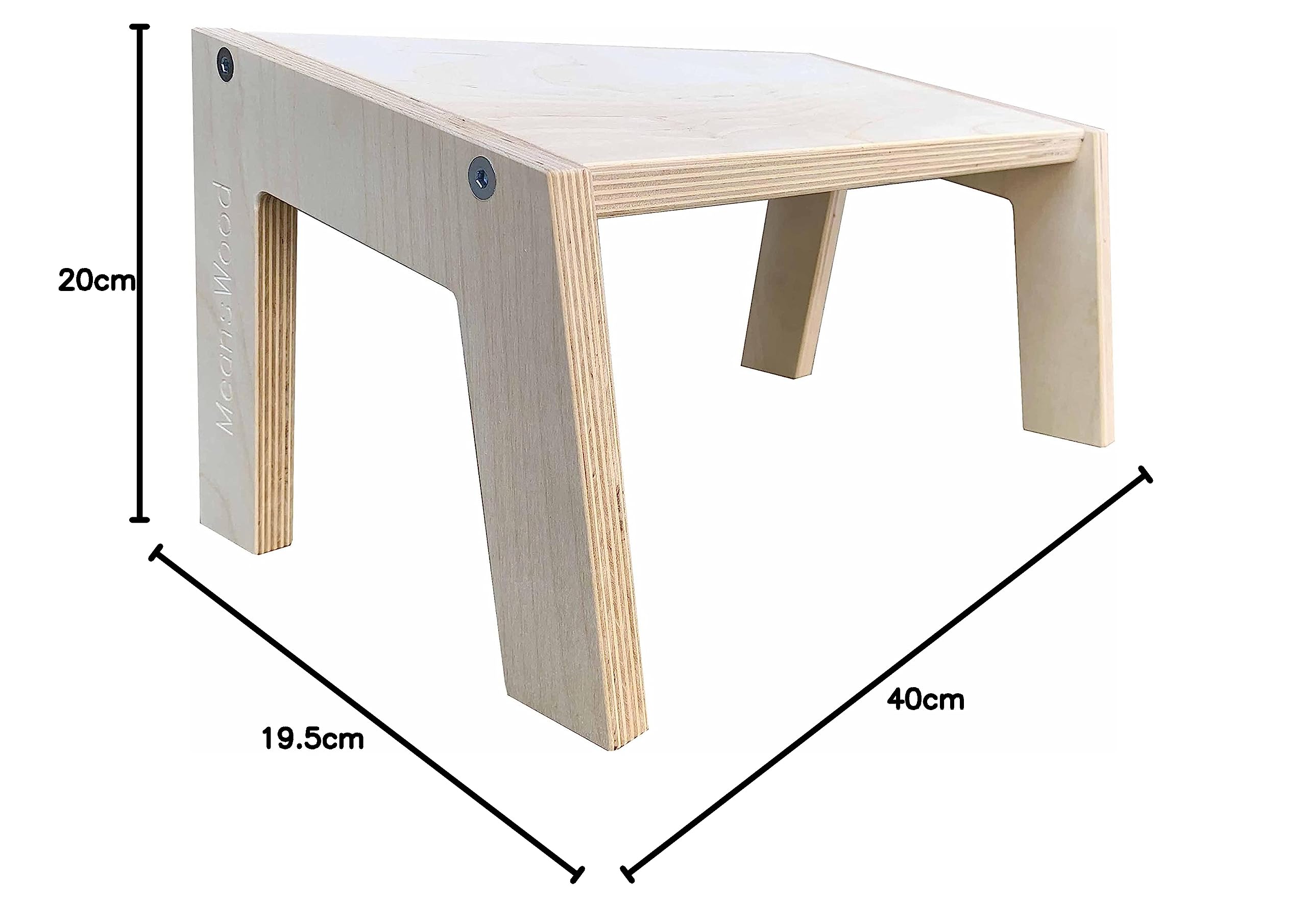 MeansWood Panca Ergonomica da Meditazione, Sgabello in Legno per Meditazione, Sedia Posturale, Relax Profondo