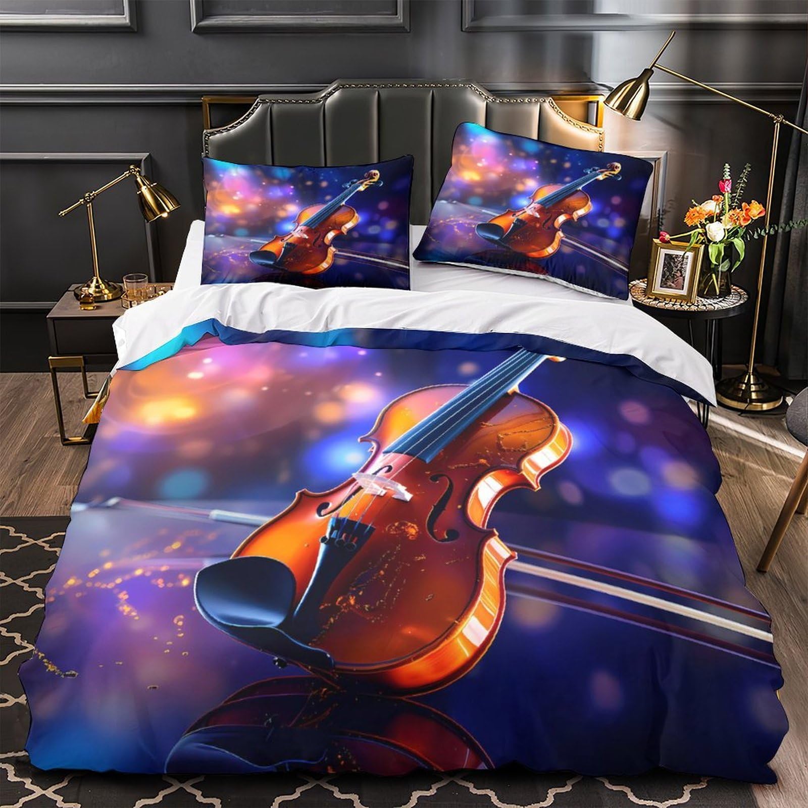 Housse de couette vinyle hypoallergique pour lit double 200x200cm anti-acariens