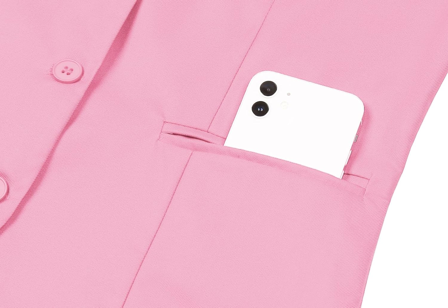 MINTLIMIT Fully Lined Waistcoats for Women Sleeveless Button Down V-Neck Fitted Vest Waistcoat(Light Pink M) - Image 5