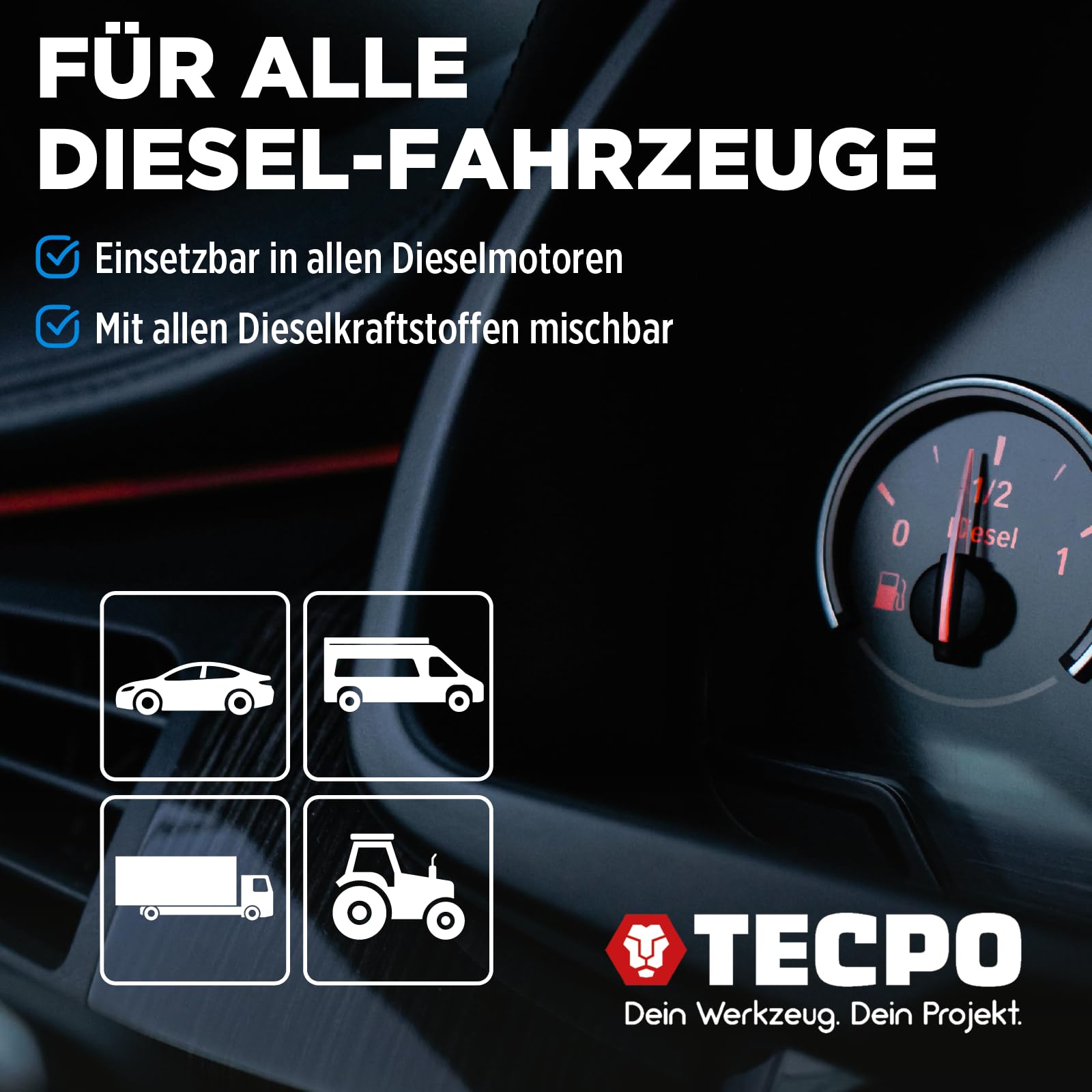 TECPO 12x Partikelfilter Reiniger Diesel DPF, 300ml DPF Diesel Reiniger Additiv Zusatz Kraftstoffzusatz Dieselpartikelfilter Reiniger Dieselkraftstoffadditiv (12er-Pack)