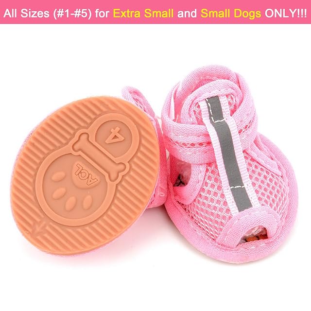 Foto 4 de 7 de Zunea Sandalias de malla transpirable para perro, antideslizantes, protectores de patas, reflectantes
