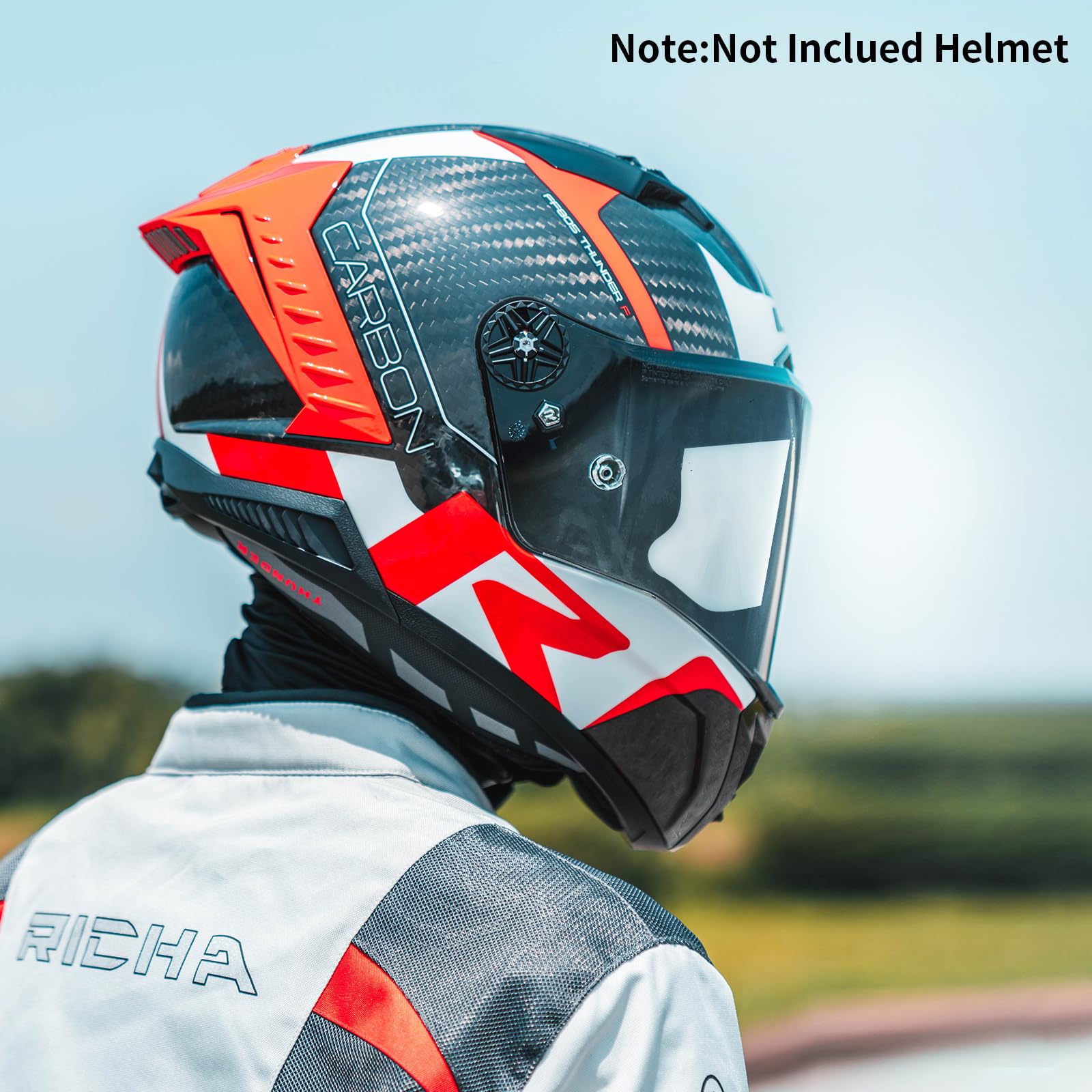 VCOROS Wizjer do kasku LS2 FF805, kask motocyklowy, wizjer, kask pełnotwarzowy, osłona na przednią szybę, zamiennik do FF805 (przezroczysty)