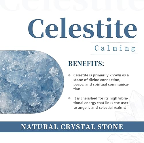 Miniatura 2 de Rockcloud Cristal curativo mineral celestita azul natural crudo geoda irregular para decoración del hogar, espécimen de 0.70 a 0.99 libras