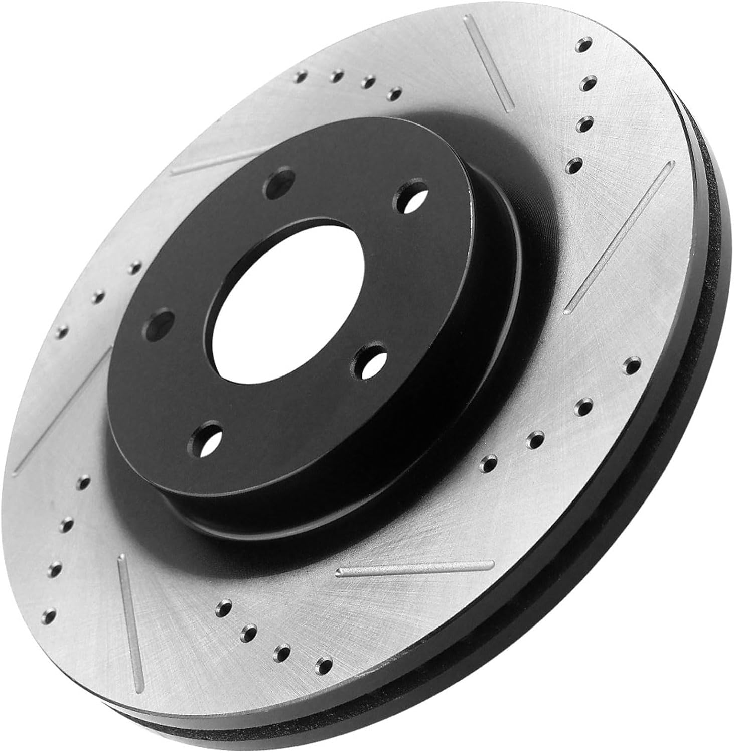 Front Brake Rotors and Pads for 2006-2018 Toyota Rav4, 2012-2017 Toyota Prius V, 2008-2015 Scion xB, 2010-2012 Lexus HS250H Drilled and Slotted E-Coating Disc Brake Rotors Ceramic Brakes Pads