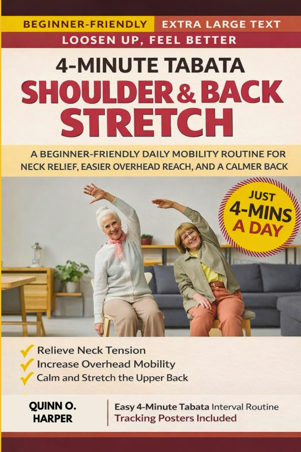 4-Minute Tabata Shoulder & Back Stretch: A Beginner-Friendly Daily Mobility Routine for Neck Relief, Easier Overhead Reach, and a Calmer Back