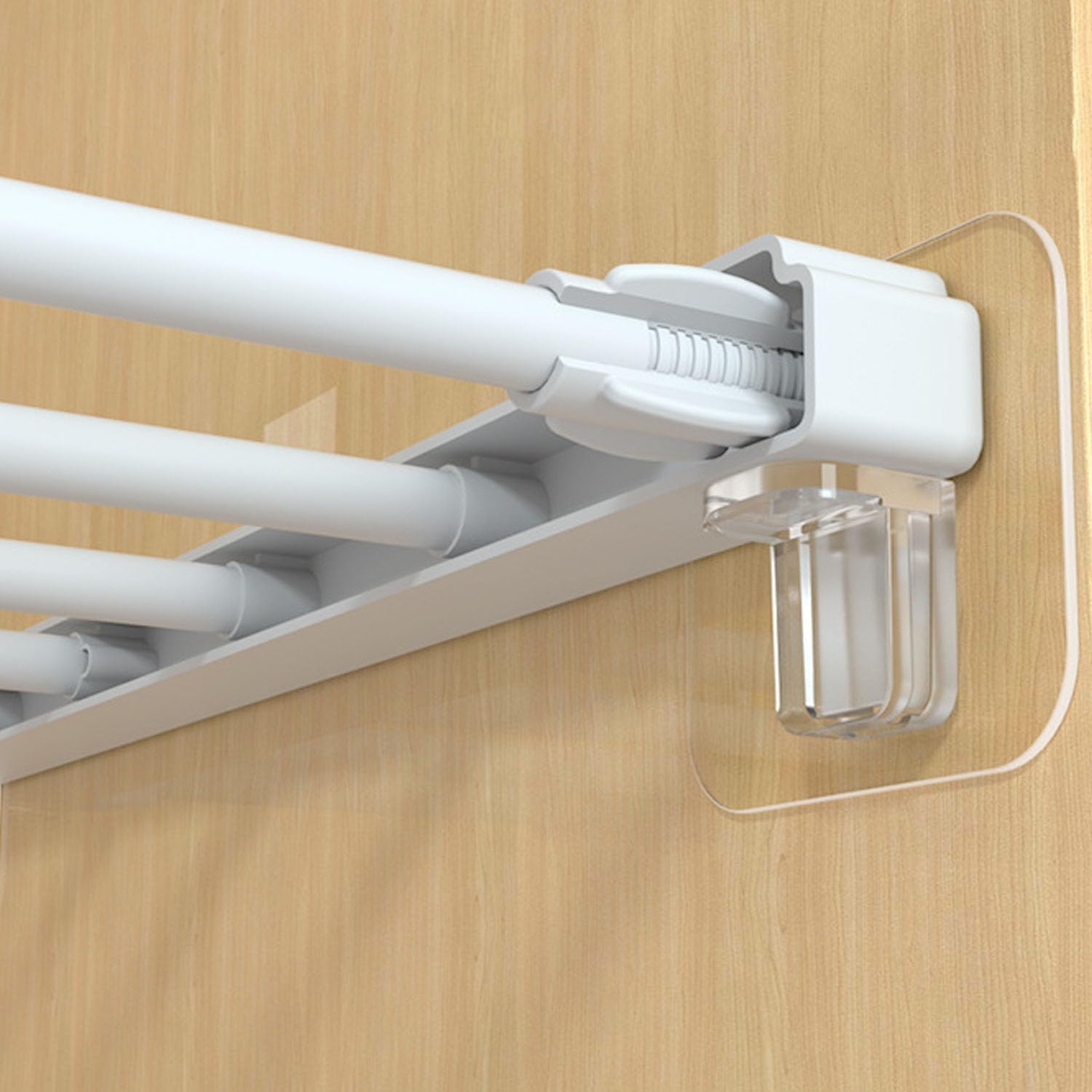 Lot de 24 crochets adhésifs transparents pour étagères et armoires – Durable et facile à installer, capacité de charge élevée, sans perçage - Description