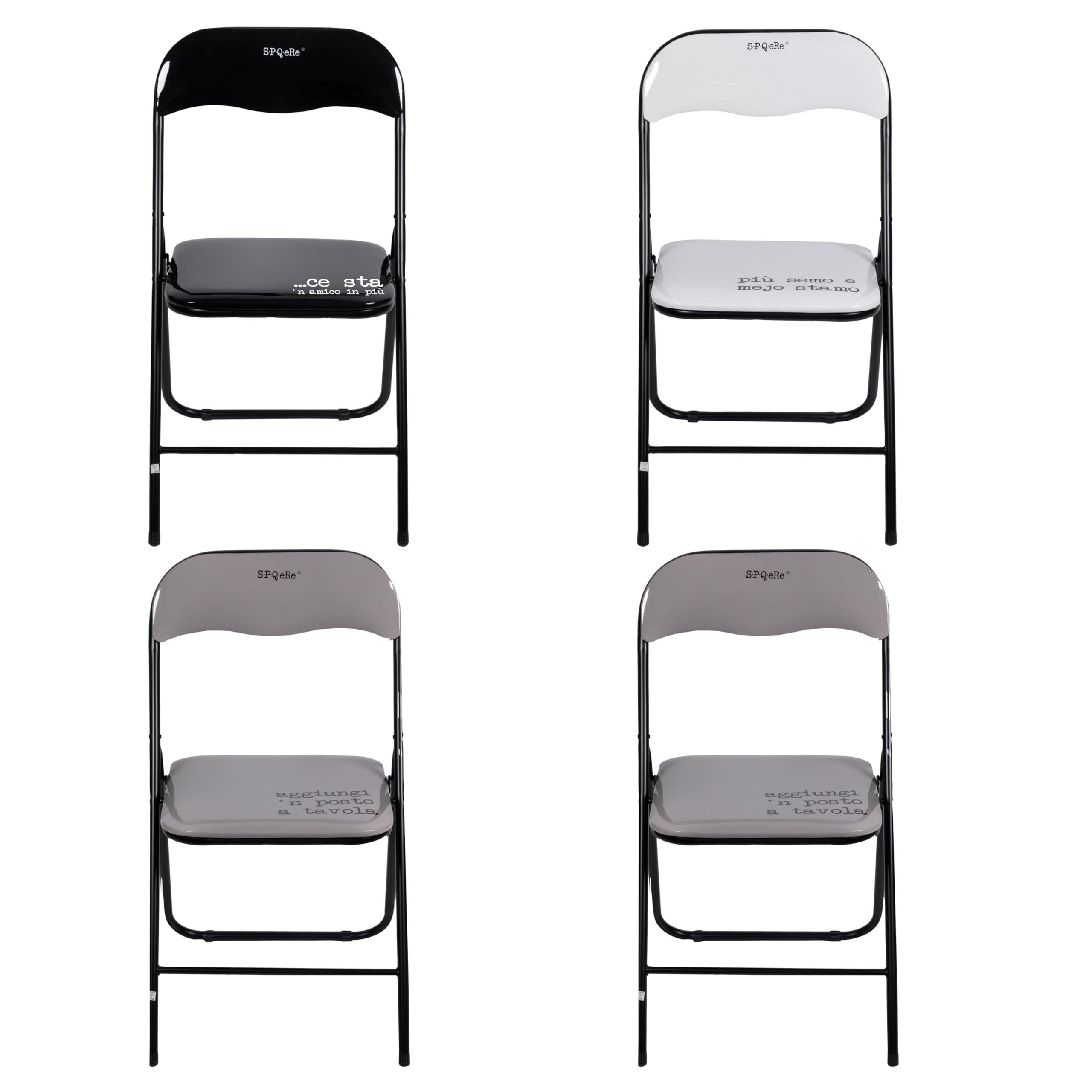 Chaises pliantes pliables lot de 4 chaises gain de place 44x45x78 cm