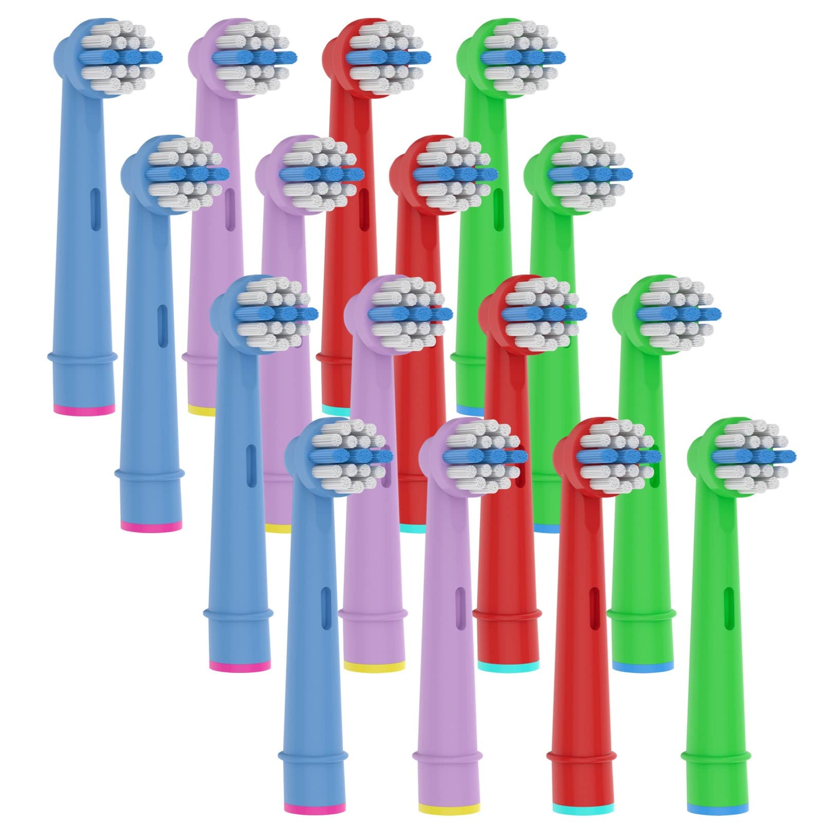Photo 1 of 16pcs Kids Replacement Toothbrush Heads Compatible with Electric Toothbrush, Soft Bristles and Small Heads for Sensitive Teeth and Gum of the Kids