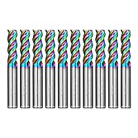 Vista 51 de Tools DLC Series Carburo Square End Mill, Diamond Like Coating, Molino de extremo para aluminio, cobre, aleaciones de magnesio, aluminio de alto