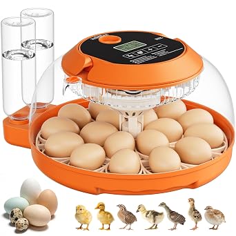 18 Egg Incubators for Hatching Eggs, Egg Incubator with Automatic Egg Turning and Humidity Control, Incubators for Hatching Chicken Ducks Quail Goose Pigeon