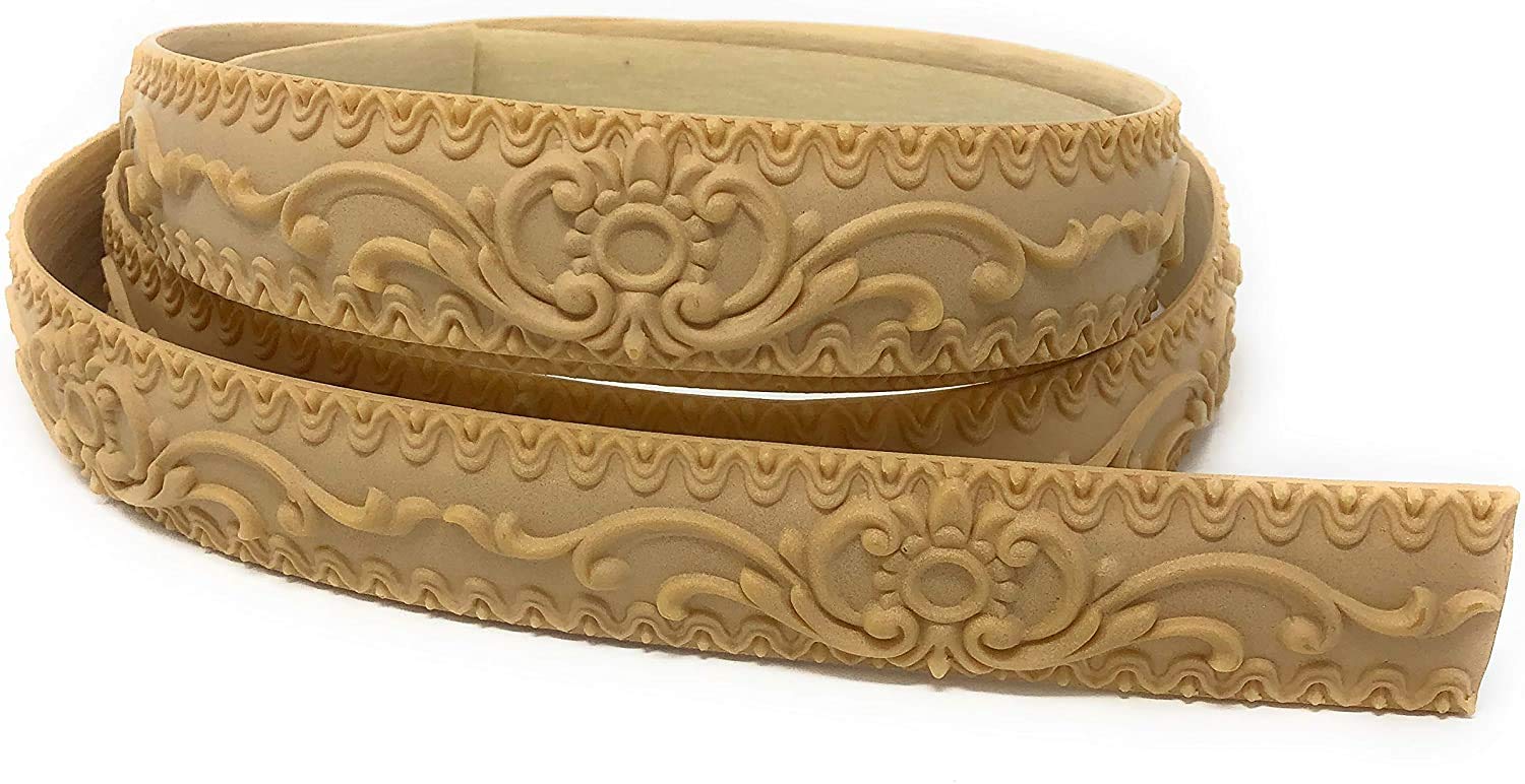 FLEXTRIMRoyal Crest Design: 1/4" Thick x 1-7/16" Wide and 8 feet Long (96" Length) Flexible Molding