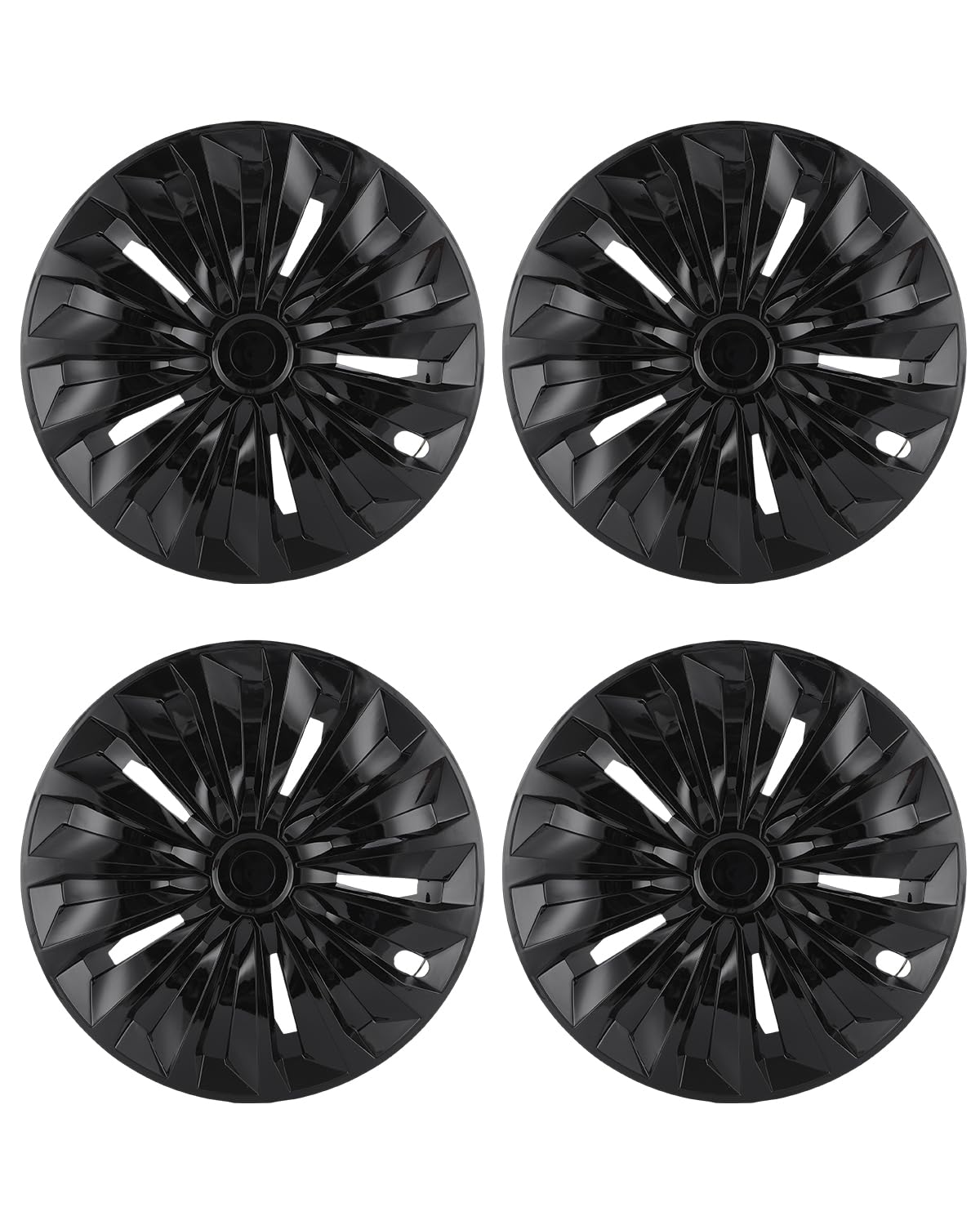 ABX Hubcap Wheel Covers Hub Caps 15 Inch Set of 4 Black Universal Wheel Rim Cover R15 Stylish Car Decor Wheel Covers for Toyota Camry Nissan Mazda (TT Black, 15 inch)