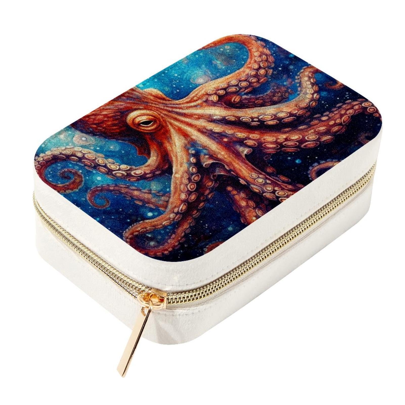 Organizador de joyas Octopus y caja de almacenamiento de terciopelo para viaje