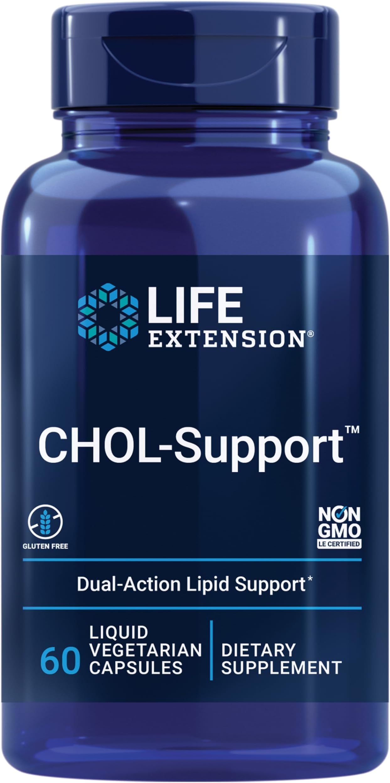 CHOL-Support™, Helps Maintain Already Healthy Cholesterol, Heart Health, Artichoke Leaf Extract, Vitamin B5 pantethine, Gluten-Free, Non-GMO, Vegetarian, 60 Capsules