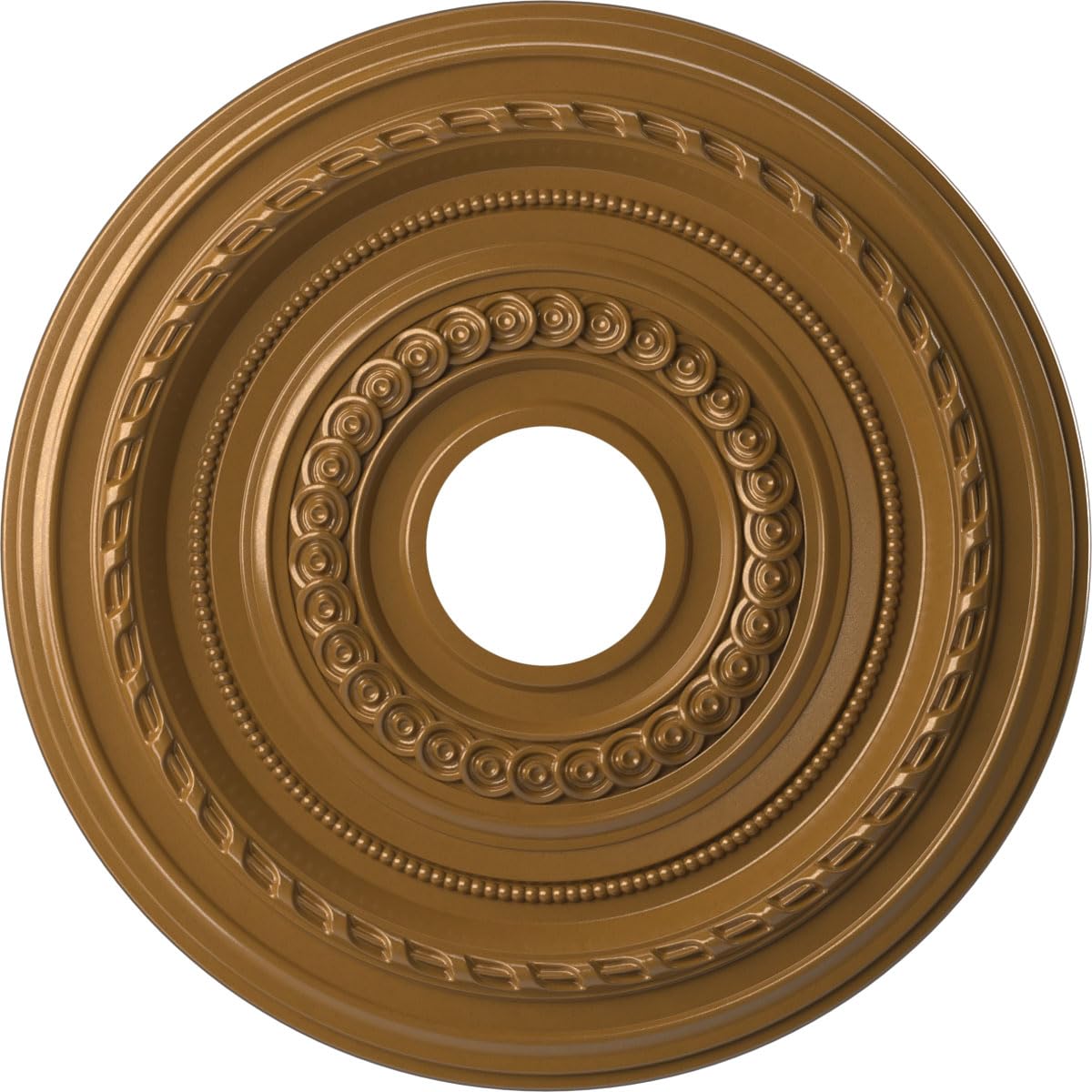 19"OD x 3 1/2"ID x 1"P Cole Thermoformed PVC Ceiling Medallion (Fits Canopies up to 5 1/8"), UltraCover Satin Hunt Club Green — Amazon image 27