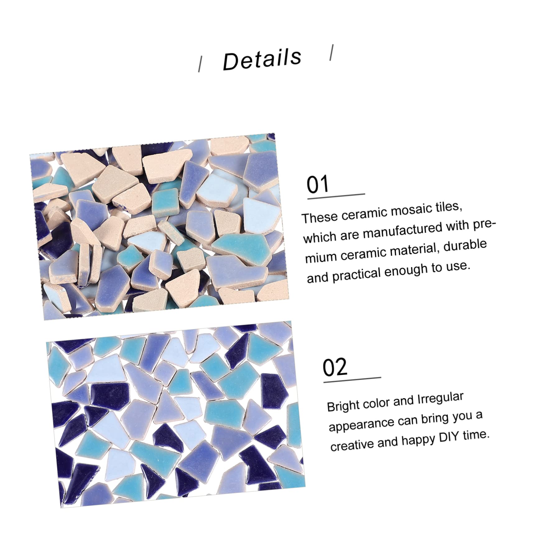 SHINEOFI 10pezzi Mosaico Ceramico Irregolare Piastrelle Colorate Per Decorazioni Fai Da Te Resistenti e Facili Da Utilizzare Ottime Per Creazioni Artigianali e Progetti