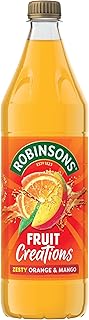 Fruit Creations, Real Fruit Squash, Low Calorie, Zesty Orange and Mango, 1 Litre Bottle