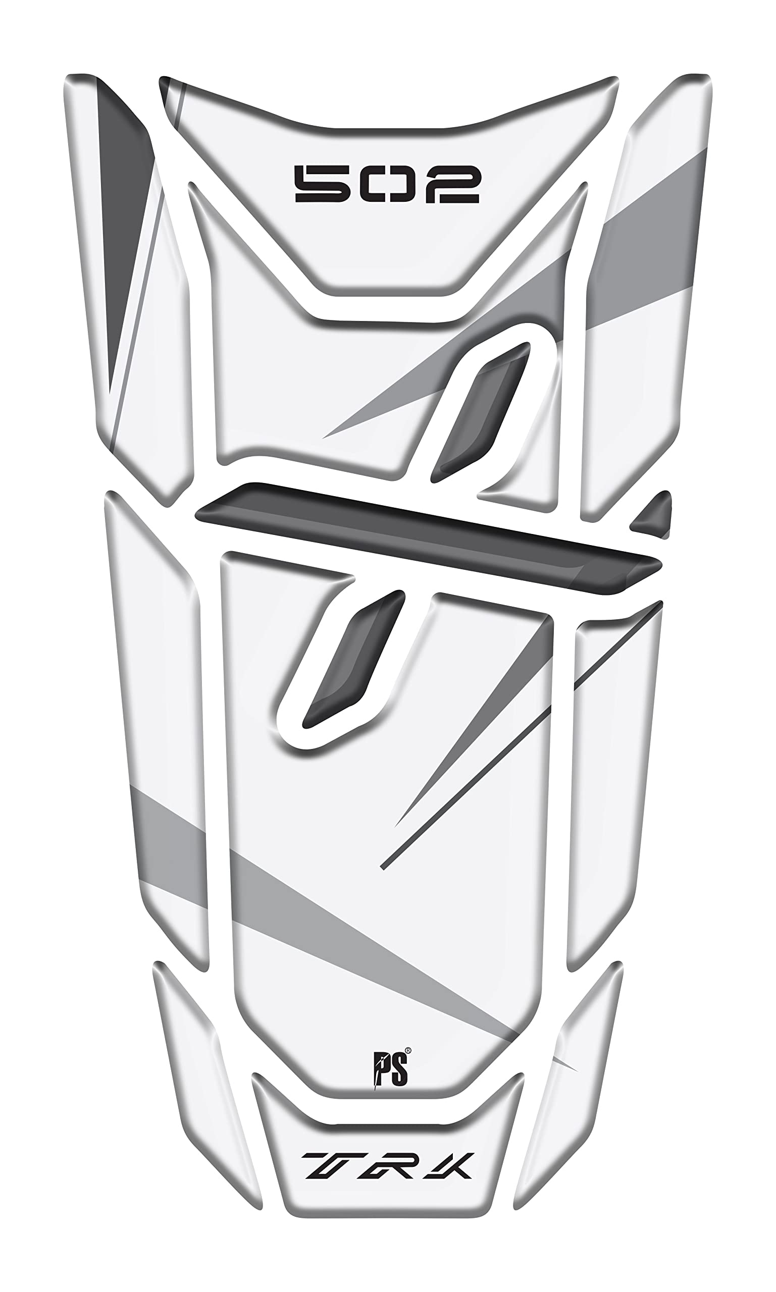 Autocollants de réservoir moto Benelli TRK 502 X voyage et protection 3D blanc
