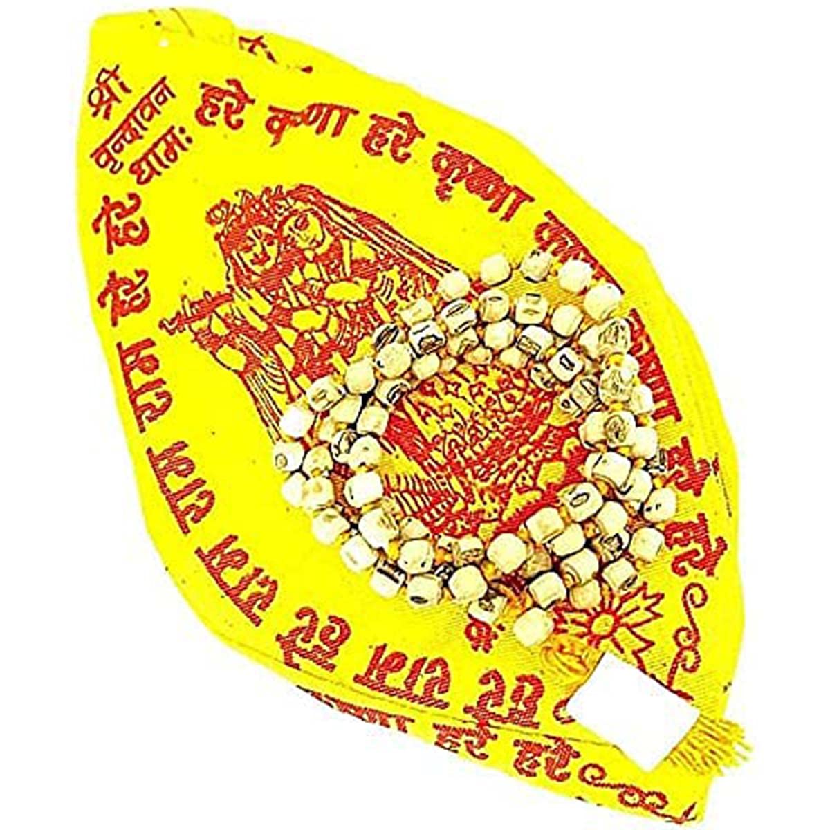 Mala Tulsi authentique 108+1 grains et sac Gaumukhi Japa en coton traditionnel