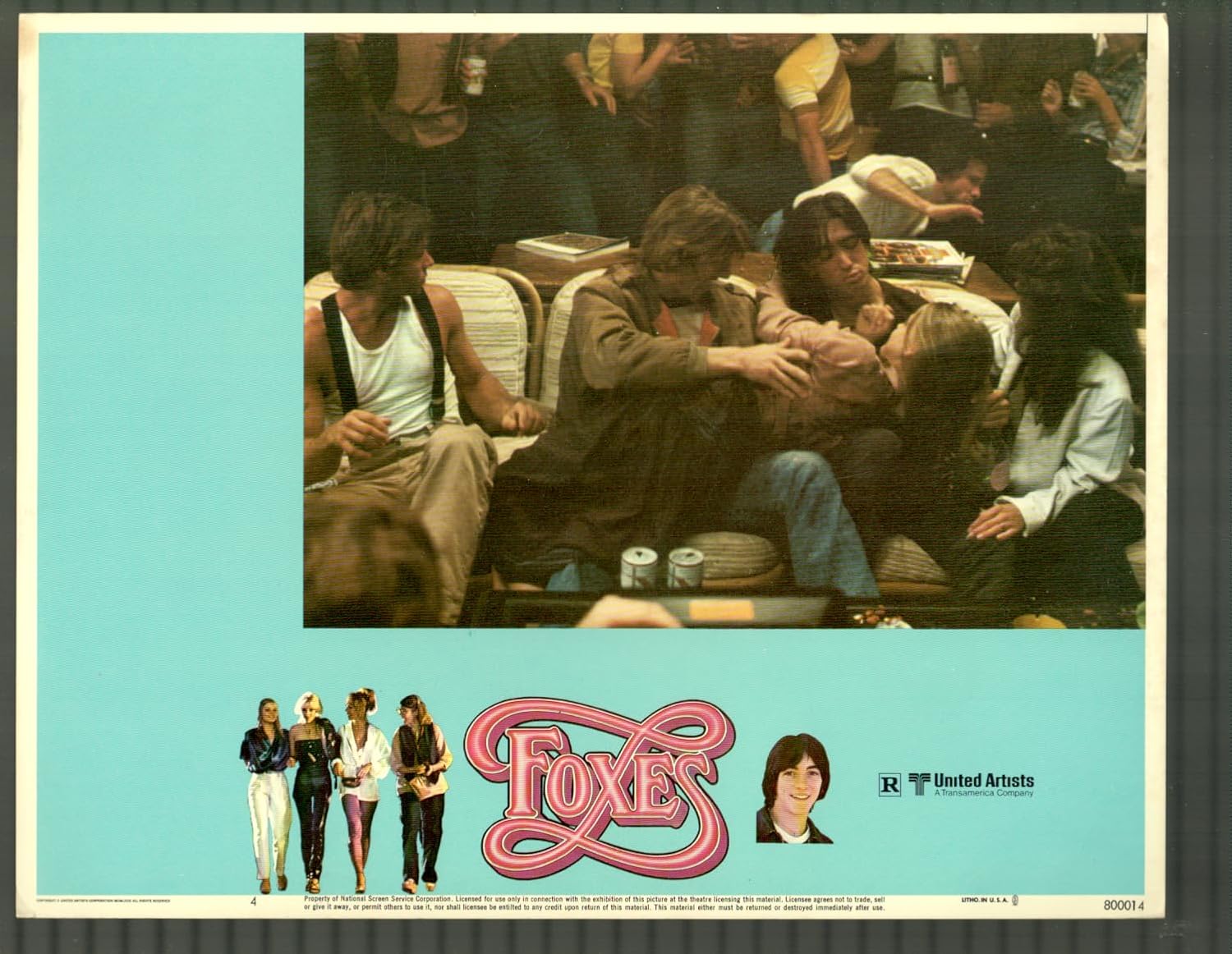 MOVIE POSTER: Foxes Lobby Card #4 Jodie Foster Scott Baio Coming-Of-Age Teen Drama