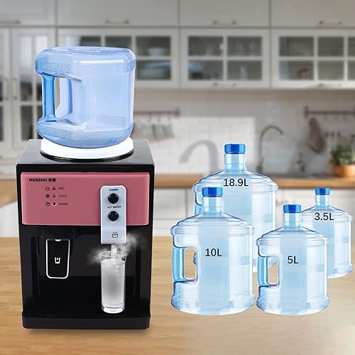 Miniatura 9 de Dispensador de agua de encimera de carga superior para dispensador de enfriador de agua caliente y fría de 5 galones, pequeña máquina eléctrica de