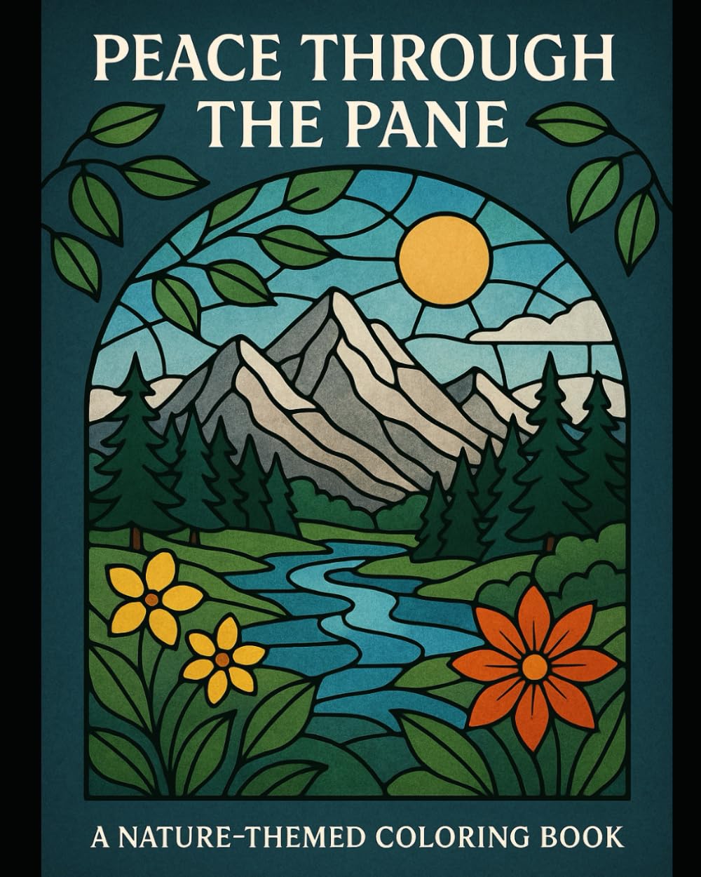 A Nature Themed Coloring Book: Peace Through the Pane