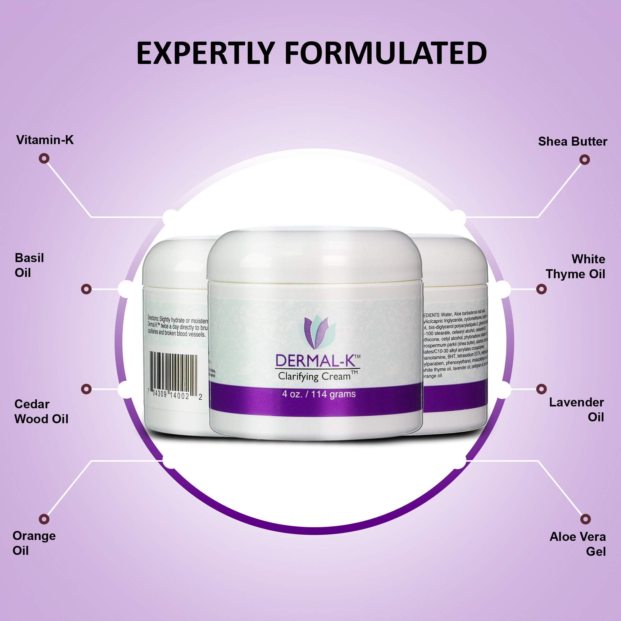 DermalK Vitamin K Cream 4 Ounces Best Formula For Skin Eye Cream