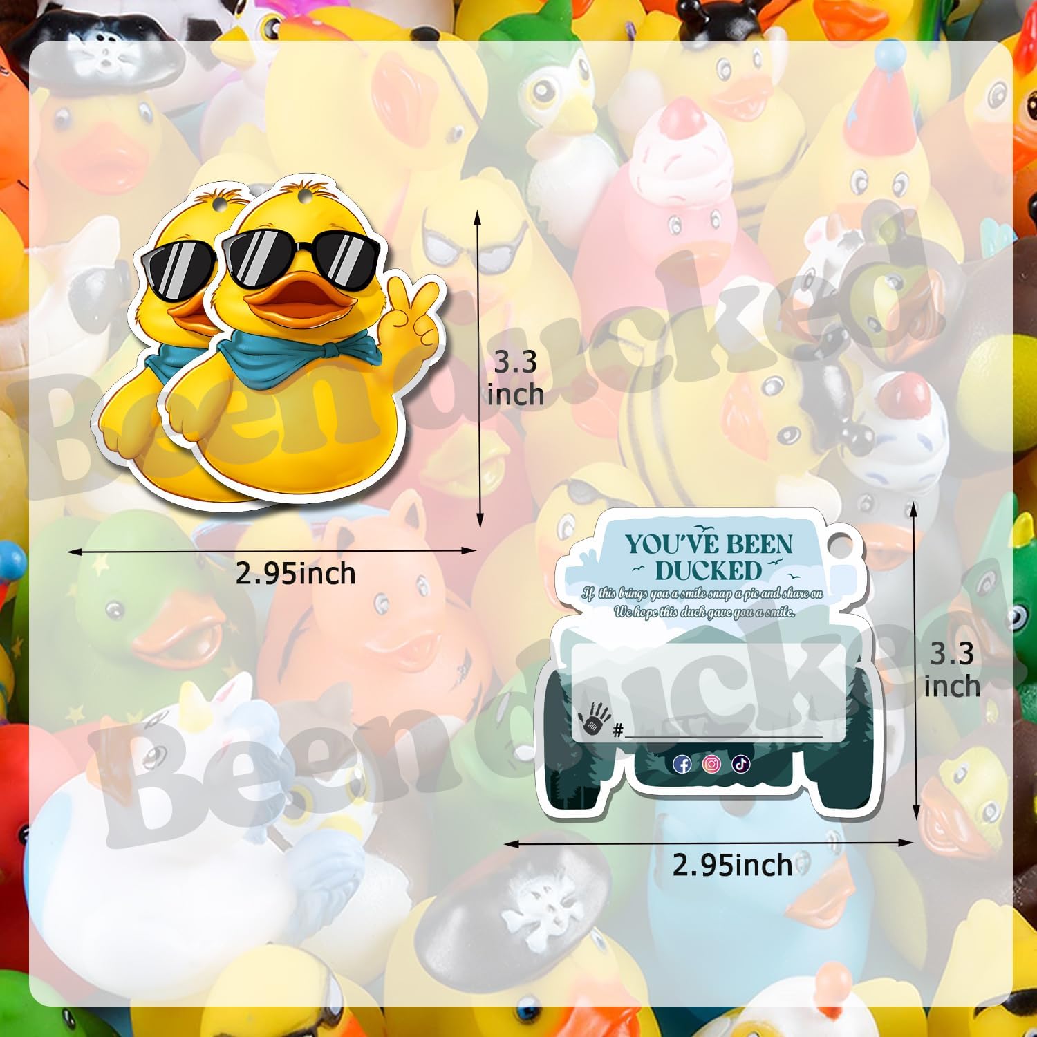 Duck Tags, You've Been Ducked - Tarjeta De Juego De Pato, Paquete