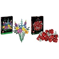 LEGO Icons Bouquet di Rose, Set di Fiori Finti da Costruire