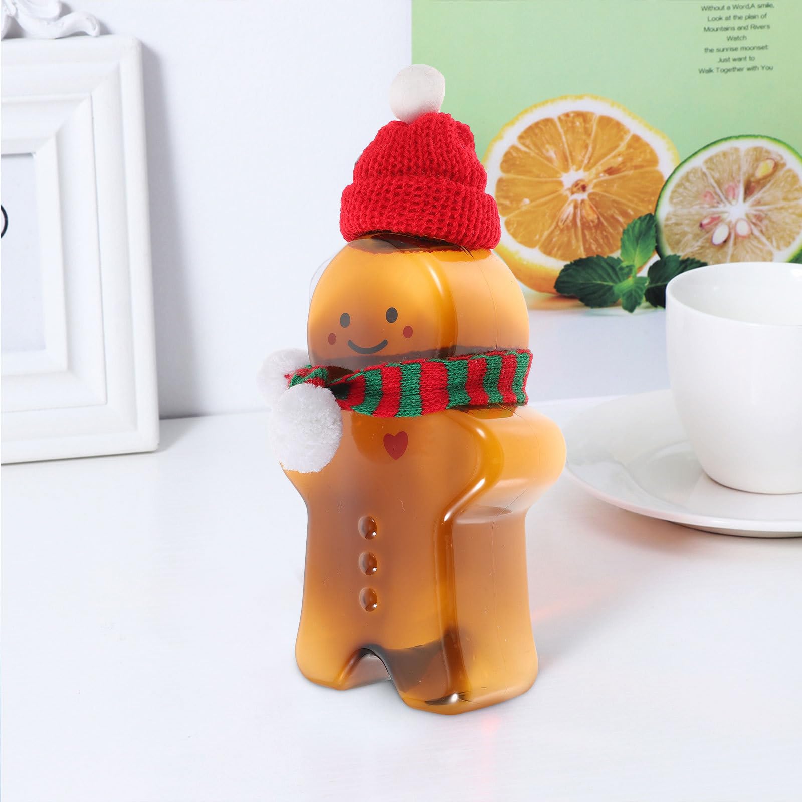 3 Set di Bottiglie di Pan di Bottiglie di Succo di Plastica Vuote Contenitori per Bevande per Feste di Natale da 500 Ml Bottiglie Vuote di Natale per Limbottigliamento di