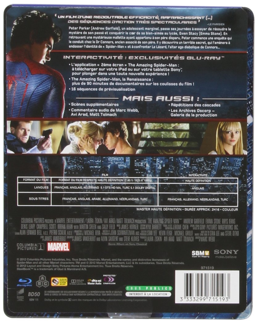 The Amazing Spider-Man - Edition premium limitée double blu-ray boîtier métal image 2
