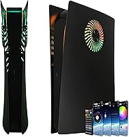 Vista 1 de DOBEWINGDELOU - Placa frontal con tira de luz RGB para PS5 Edición digital DOBEWINGDELOU más de 400 efectos de luz LED, cubierta de consola