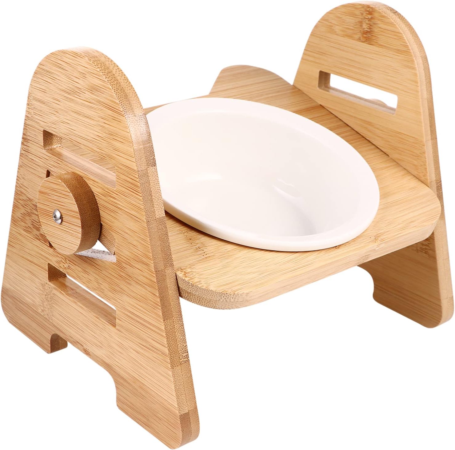 Creative Cat Bowl with Raised Stand Durable Pet Feeder and Easy Cleaning Removable Design for Cats