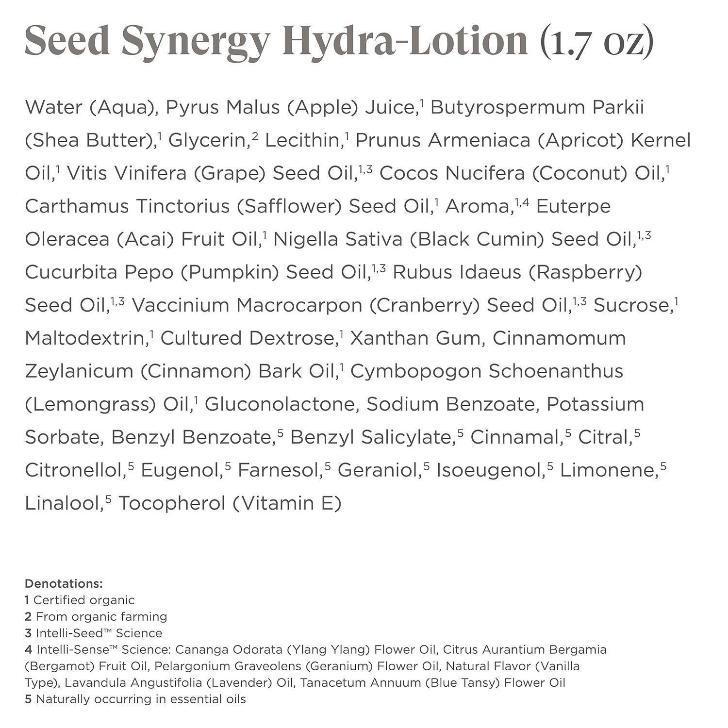 Intelligent Nutrients Seed Synergy Hydra-Lotion - Formerly Restorative Moisture Emulsion - Daily Moisturizer for Dry to Oily Skin (1.7 oz)