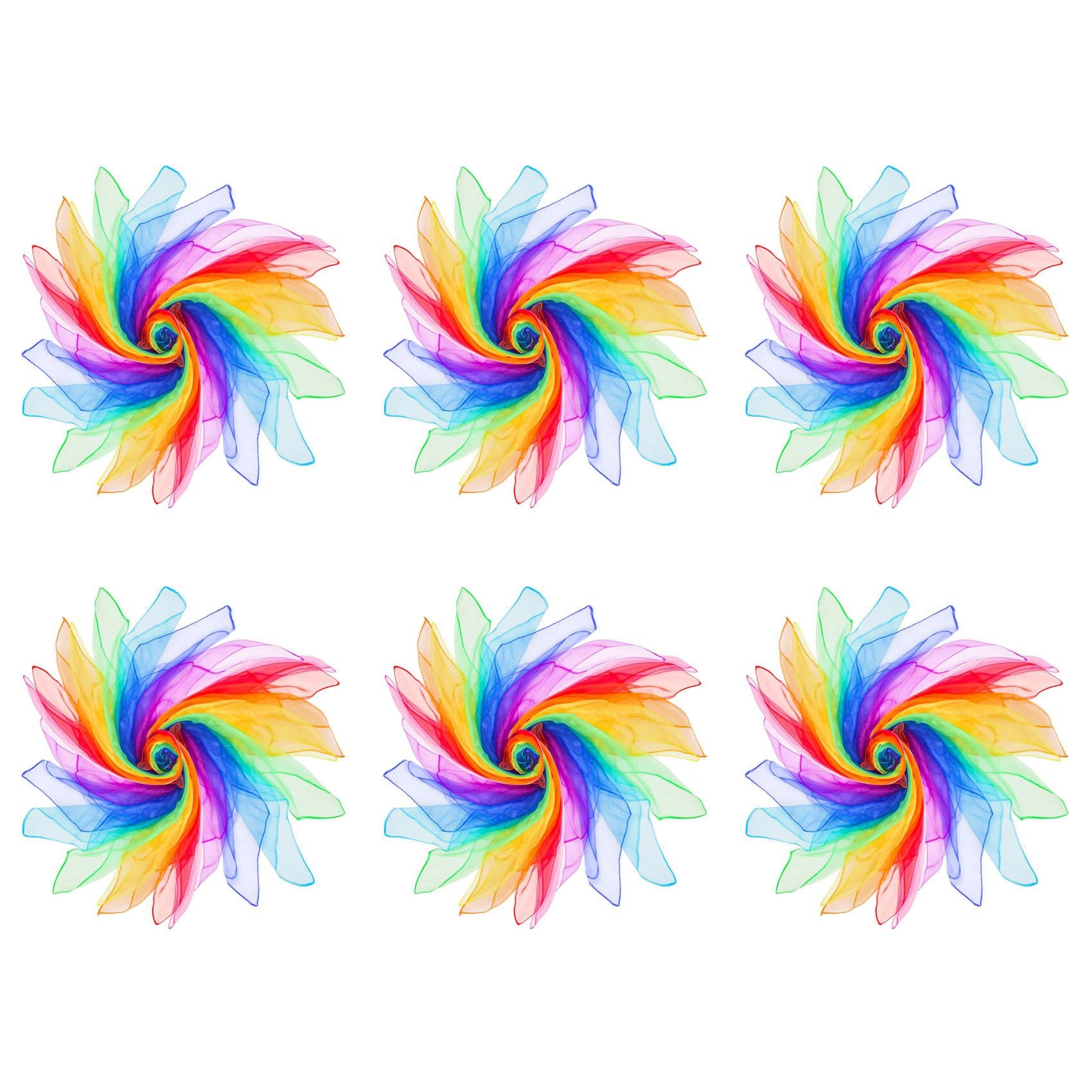 144 Pezzi Sciarpe da Giocoleria per Bambini Sciarpe da Ballo per Lezioni di Musica Sciarpe Ritmiche Sete da Gioco per Il Movimento dei Bambini