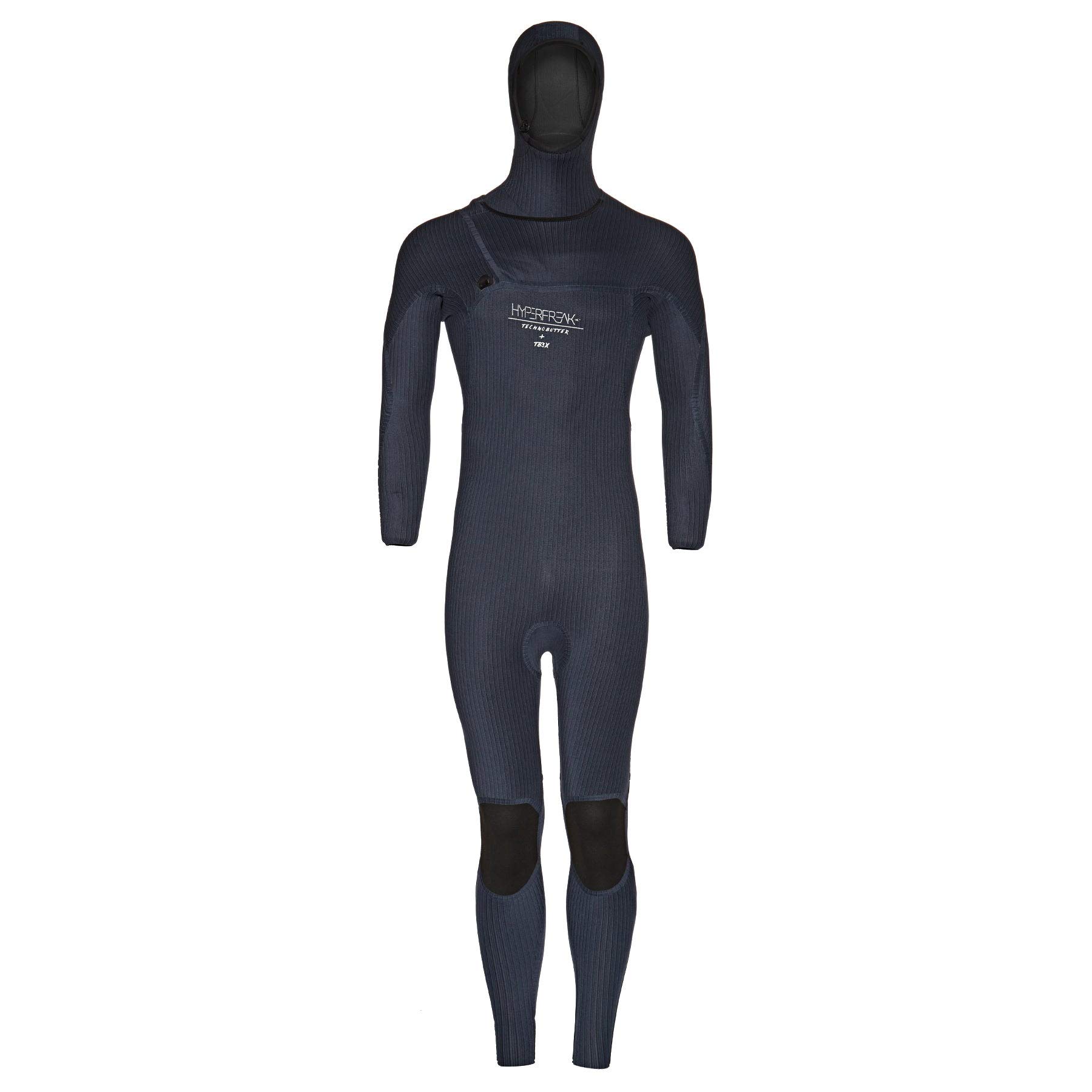 O'NEILL 2026 Hombres Hyperfreak+ 5/4mm Chest Zip con Capucha Neopreno 5347 - Black