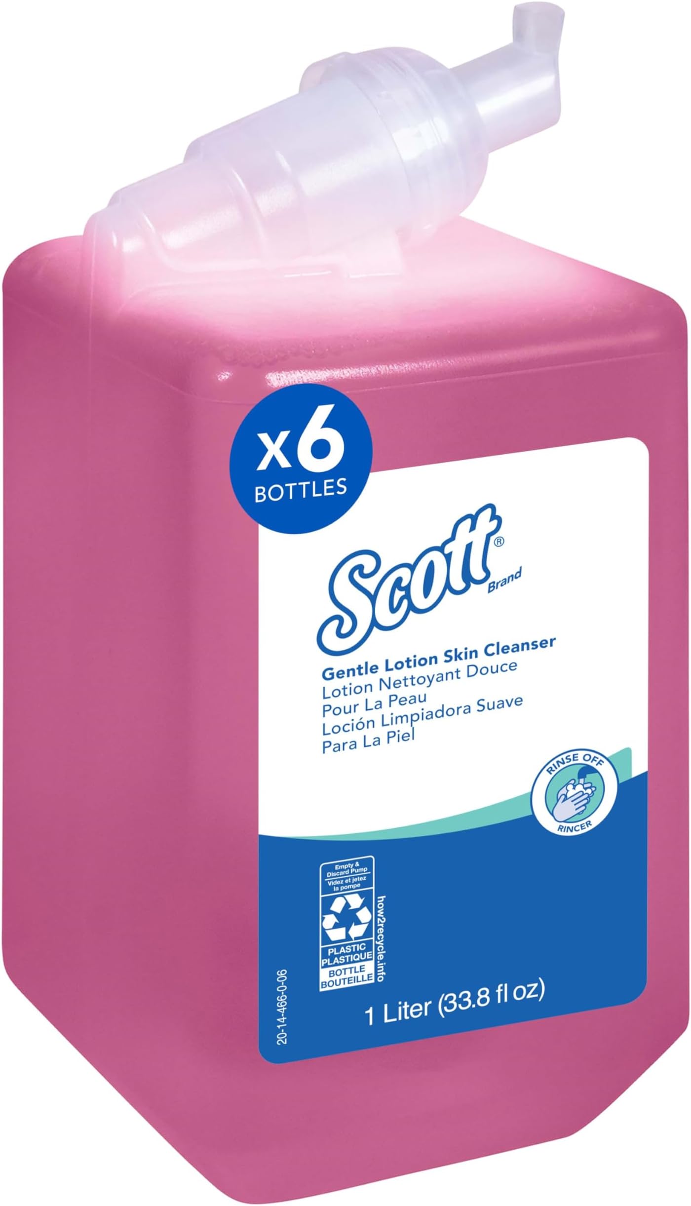 Scott® Gentle Lotion Skin Cleanser (91556), Floral, Pink, 1.0 L Bottles, 1 Bottle