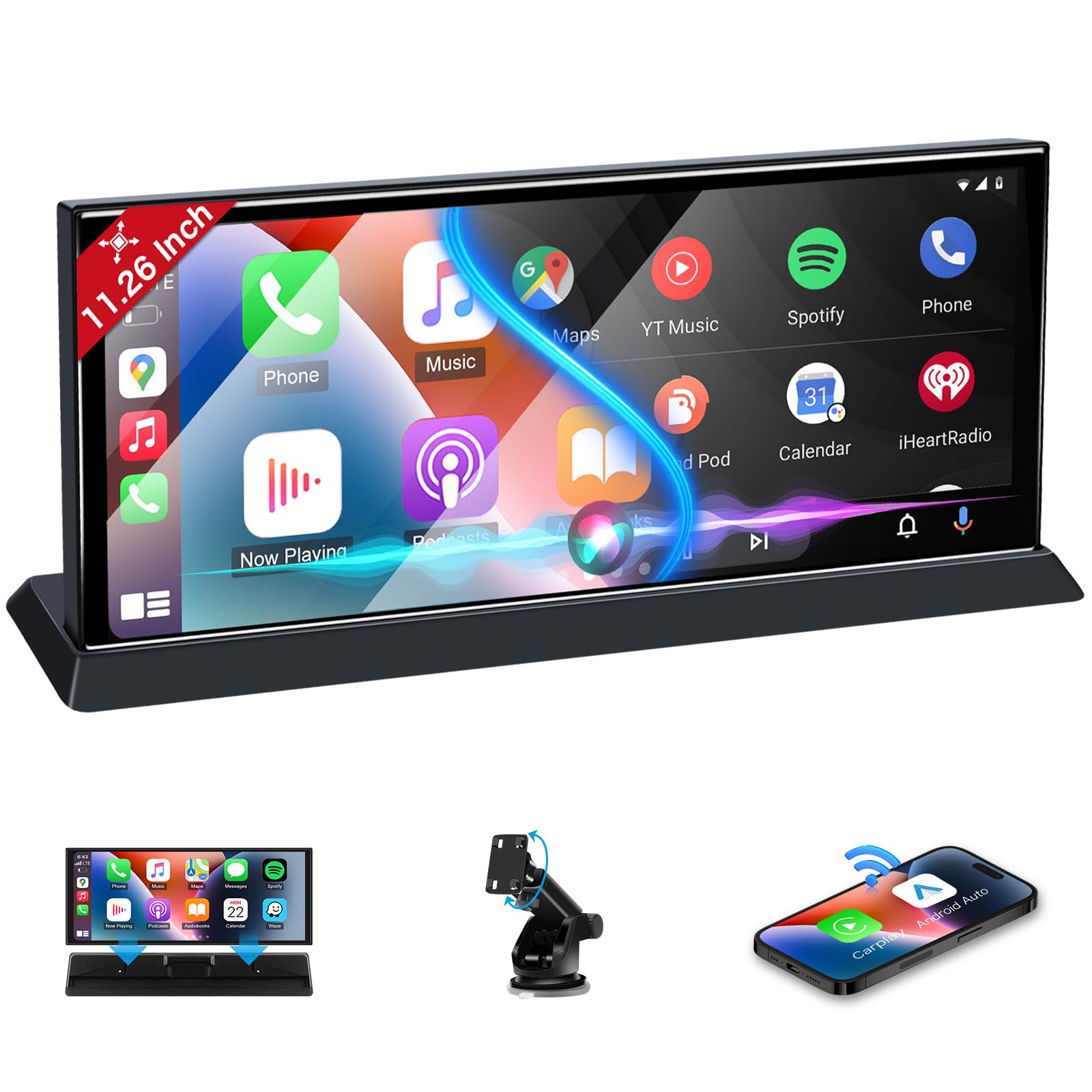 schermo tocco grande 11,26 pollici con sbracket speciale gps bluetooth