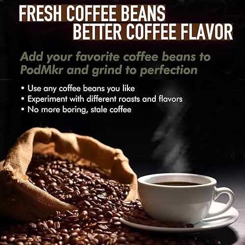 Miniatura 4 de Molinillo de café de una sola porción - Molinillo automático de rebabas para cápsulas reutilizables - Nunca vuelva a comprar cápsulas