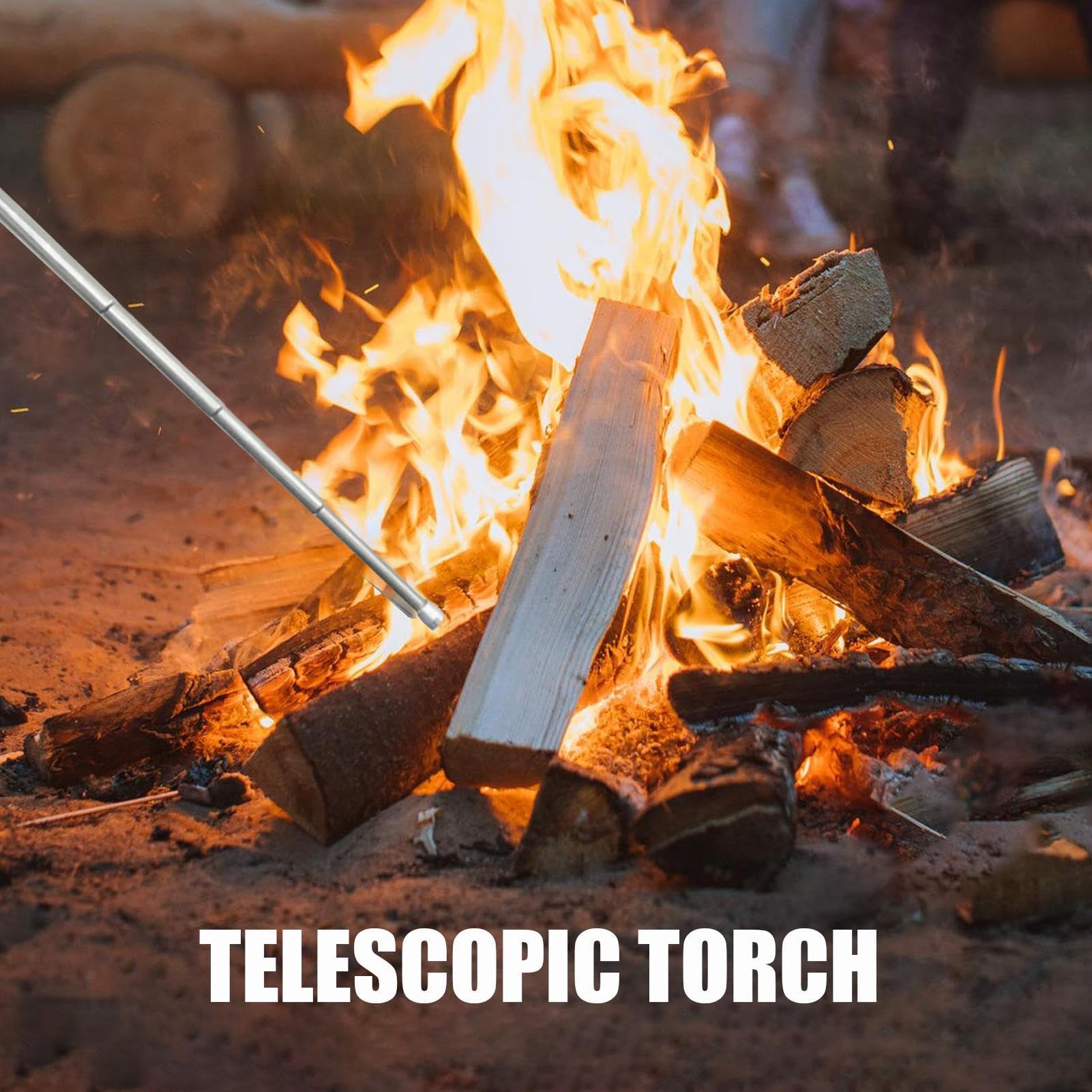 Tube De Soufflage De Feu – Soufflet Télescopique En Acier Inoxydable Pour Cheminée Avec 6 Sections Pour Démarrer Le Feu