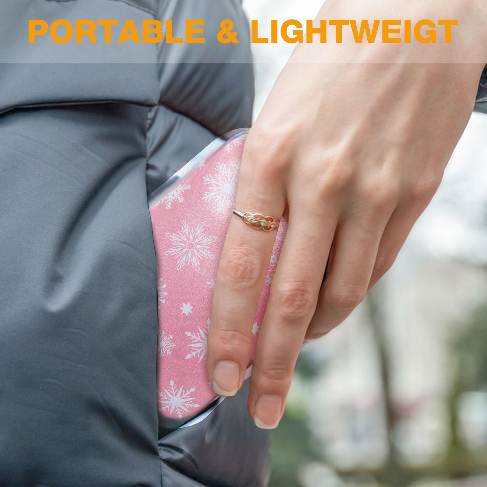 Ogrzewacze do rąk wielokrotnego użytku, 6 szt., Kizozo Instant Hand Warmers Click, ocieplacze kieszonkowe, żelowe podkładki grzewcze, prezent zimowy dla dzieci, kobiet, mężczyzn