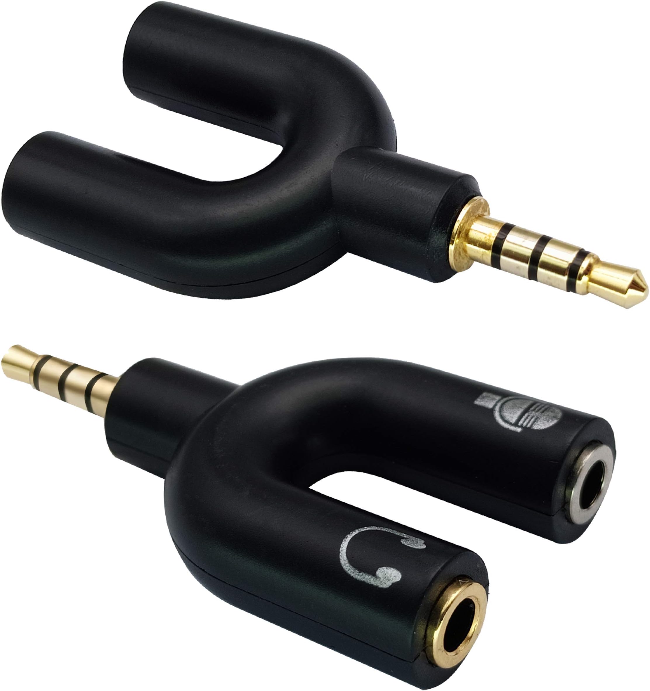AAOTOKK 3.5mm Headphone Y Splitter Adapter Gold Plated 4