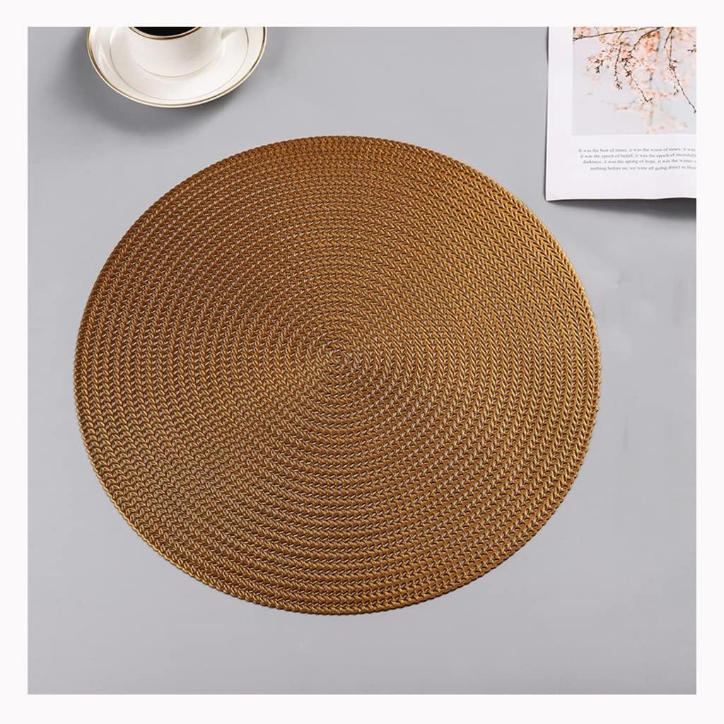 Placemat Table Mat Tea Cup Mat Waterproof Thickened Bowl Mat Nordic Style Heat Pad Round Table Mat Household (Color : D 4PCS) (4pcs Mix) (C 4pcs)