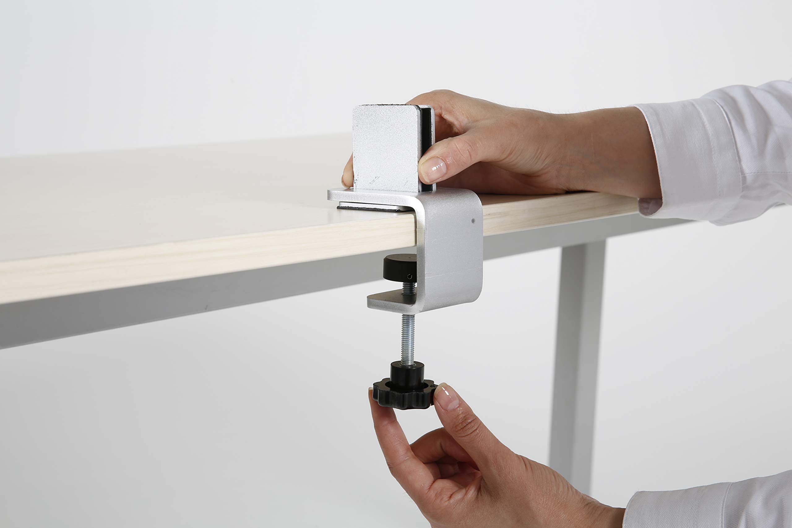 DISPLAY SALES - Lot De 2 Pinces-nappe Pour Panneaux Jusqu'à 8 Mm D'épaisseur | Support Pour écrans De Protection, En Acier Inoxydable - 2
