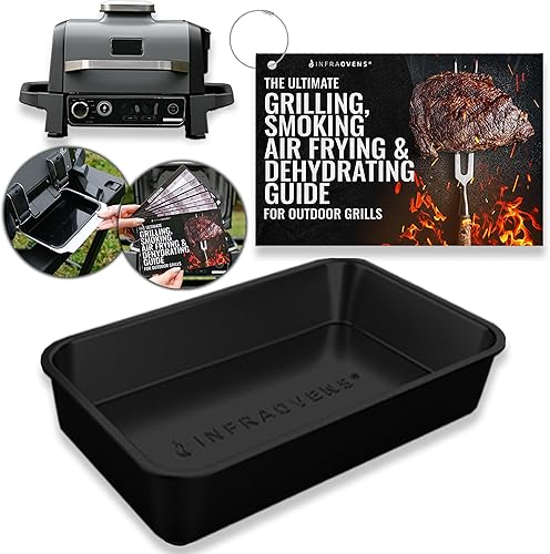 INFRAOVENS Revestimiento de bandeja de goteo para parrilla de exterior Ninja Woodfire OG701 OG751 Bandeja reutilizable no desechable y hoja de