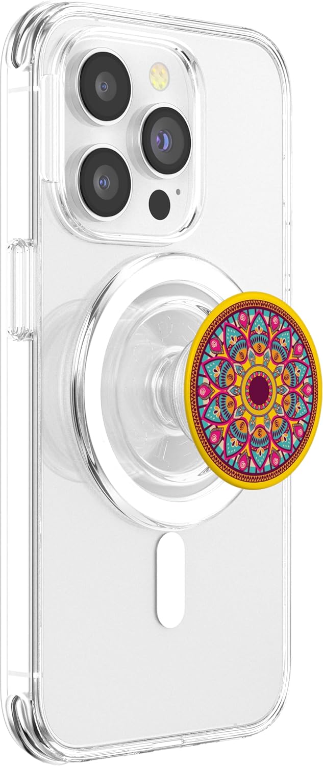 Vibrant Mandala for Peace Relaxation Meditation Aid Focus PopSockets PopGrip for MagSafe